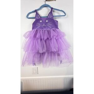 Sunny Fashion Girls Purple Tulle Tiered Party Dress Size 5 Flower Girl Formal